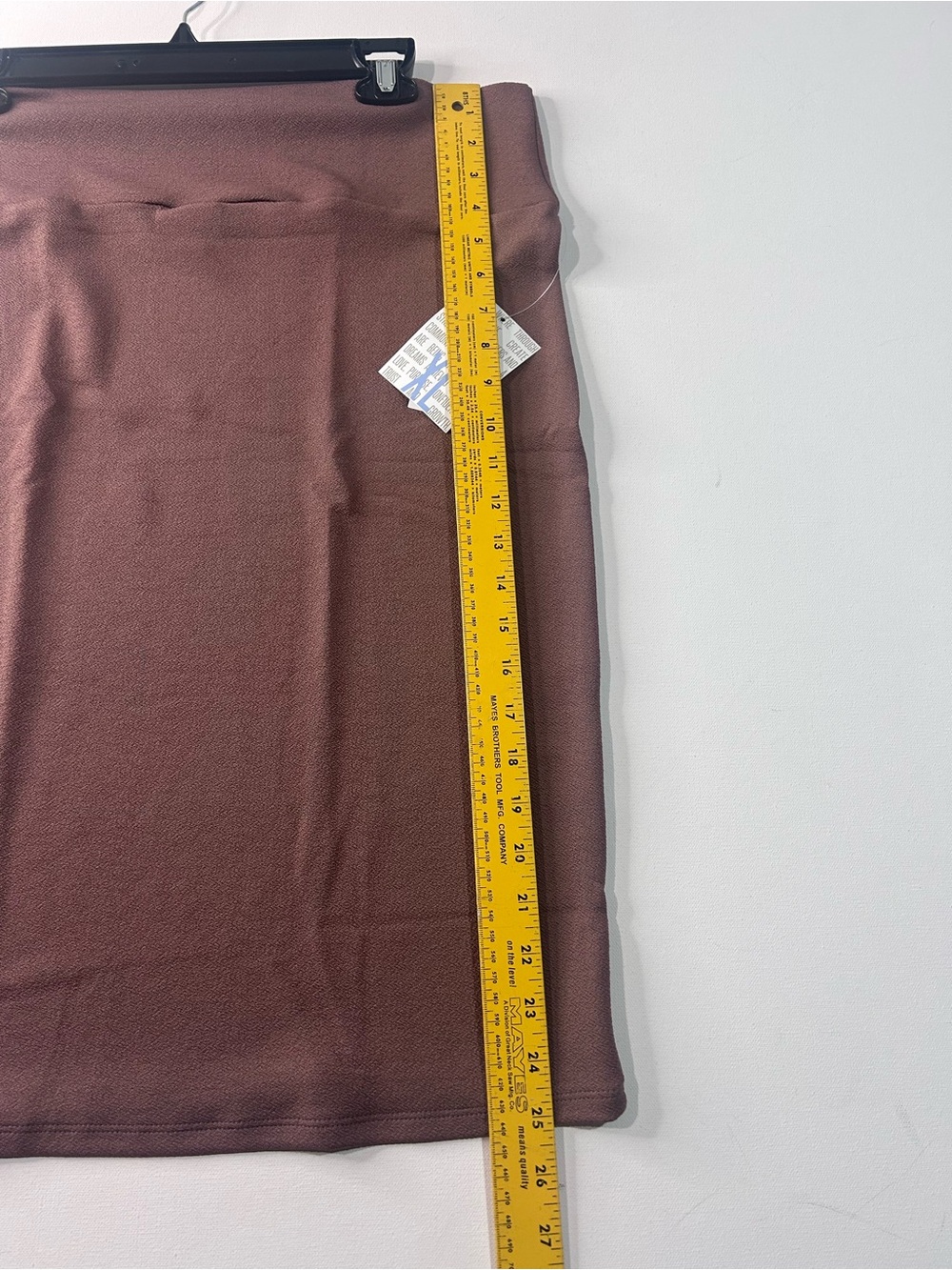 NWT LuLaRoe XL Cassie Women's Ribbed Pencil Skirt in Mauve Brown - Picture 4 of 6